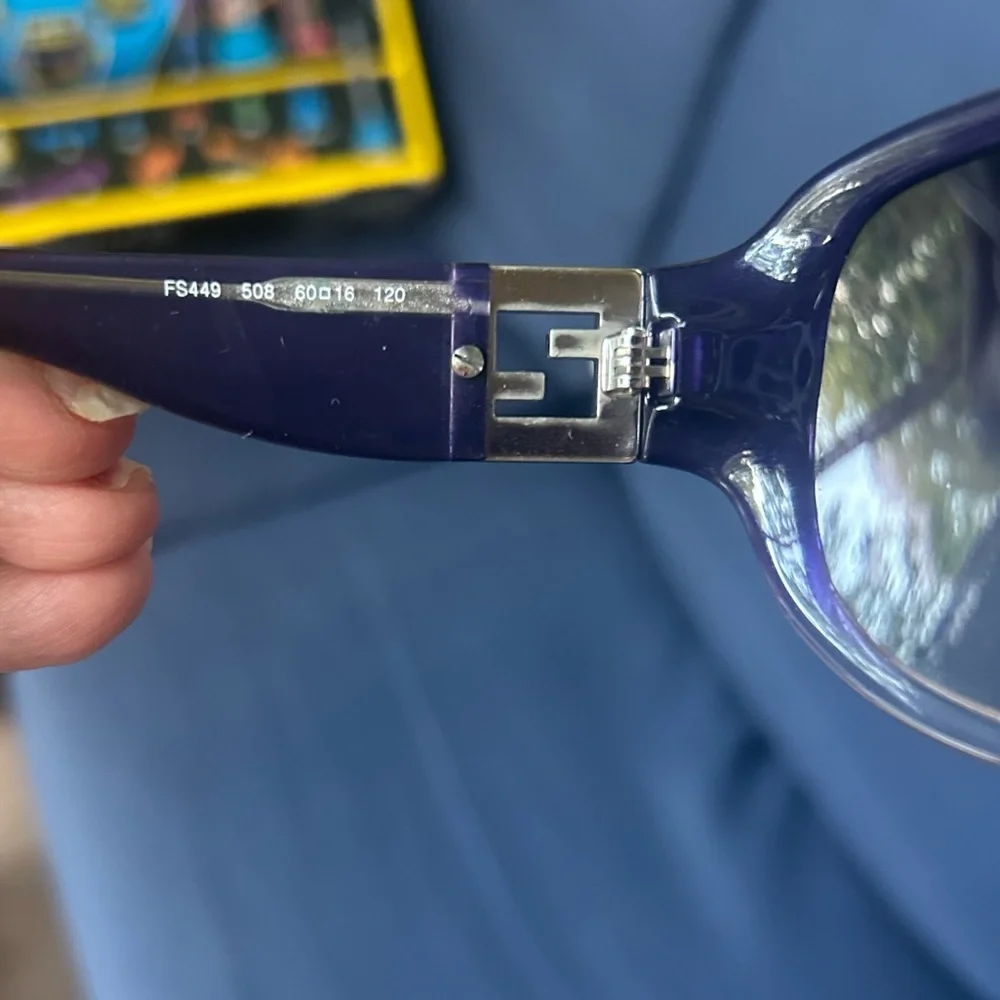 Vintage Fendi purple ombré women's sunglasses with Fendi logo